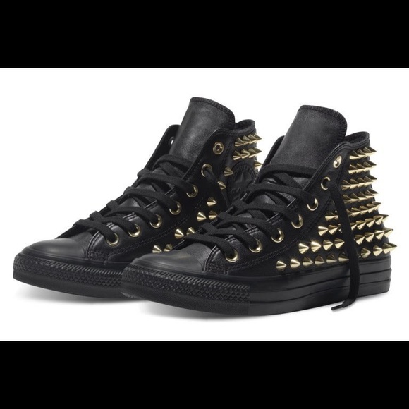 gold studded converse